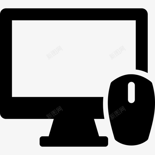 电脑显示器和鼠标技术学校设备图标svg_新图网 https://ixintu.com 学校设备 技术 电脑显示器和鼠标