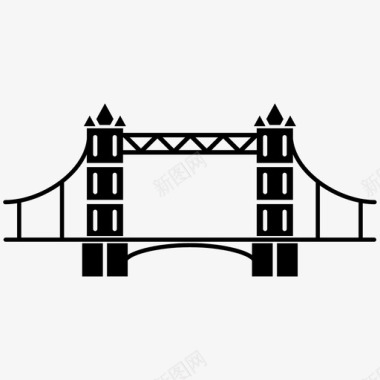 伦敦桥城市纪念碑图标图标