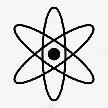 原子化学复古图标图标
