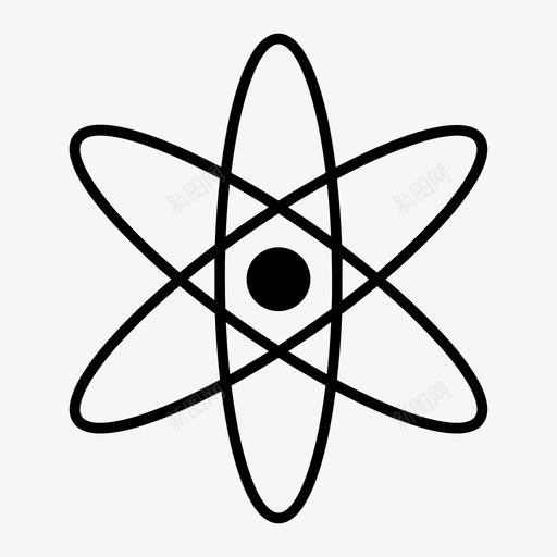 原子化学复古图标svg_新图网 https://ixintu.com 化学 原子 复古 复古空间 科学