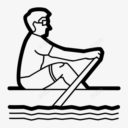 划船船员划桨图标svg_新图网 https://ixintu.com 划桨 划船 划船船员 船员 运动