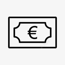 2欧元欧元纸币货币图标高清图片