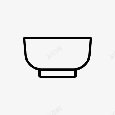 碗食物线图标图标