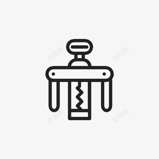 螺旋塞瓶子瓶盖图标svg_新图网 https://ixintu.com 厨房 工具 瓶子 瓶盖 螺旋塞