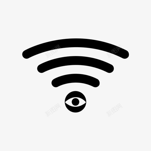 公共wifi眼睛互联网图标svg_新图网 https://ixintu.com 互联网 公共wifi 眼睛 观看 跟踪