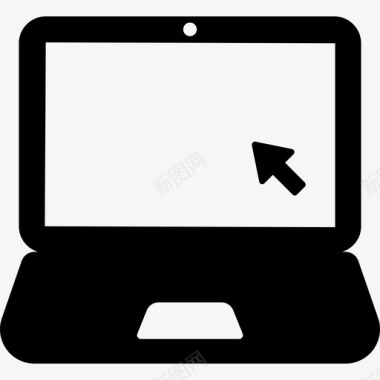 黑色笔记本电脑电脑材料设备图标图标