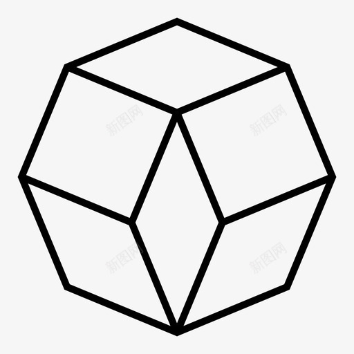 菱形剖分八边形几何形状数学数学图标svg_新图网 https://ixintu.com 几何形状 多面体 数学数学 菱形剖分八边形