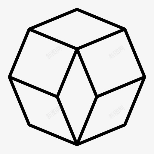 菱形剖分八边形几何形状数学数学图标svg_新图网 https://ixintu.com 几何形状 多面体 数学数学 菱形剖分八边形