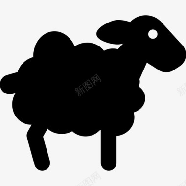 羊侧视图动物四季图标图标