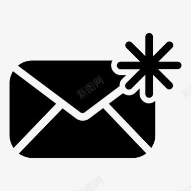 新邮件电子邮件信封图标图标