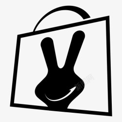 走两步手势虚走两步logo虚-b高清图片