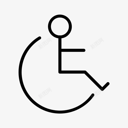 轮椅残疾人无障碍轮椅图标svg_新图网 https://ixintu.com 无障碍轮椅 残疾人 轮椅