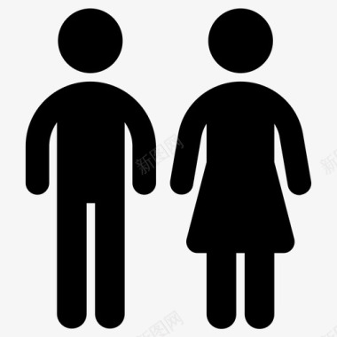 男人和女人异性恋家庭图标图标