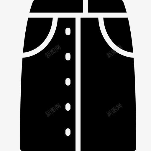 牛仔裙服装连衣裙图标svg_新图网 https://ixintu.com 女式 女式服装 服装 牛仔裙 连衣裙