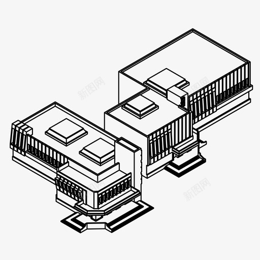 城市中心建筑城市图标svg_新图网 https://ixintu.com 城市 城市中心 市政厅 建筑 社会中心 简易建筑 购物中心