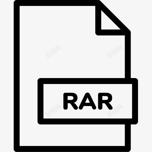 rar文件扩展名格式图标svg_新图网 https://ixintu.com rar文件 扩展名 文件格式行 格式 类型