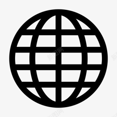 网络浏览器全球互联网图标图标