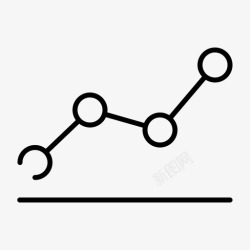 折线带点图折线图图点图标高清图片