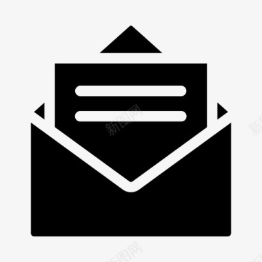 公开信电子邮件消息图标图标