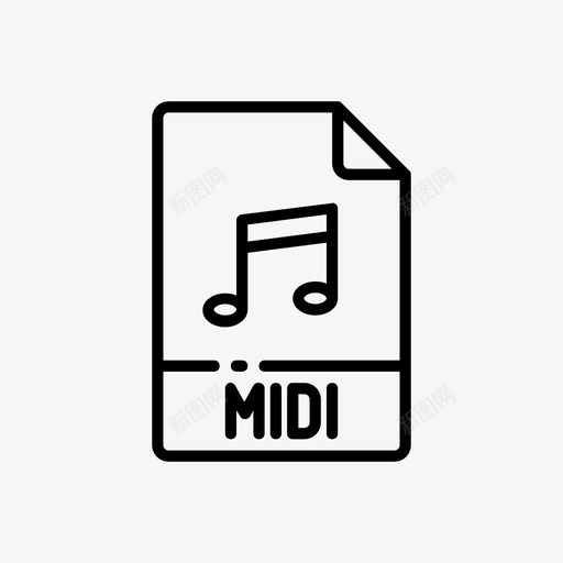 midi文档扩展名图标svg_新图网 https://ixintu.com midi 名称 扩展名 文件 文件名大纲视图2 文档