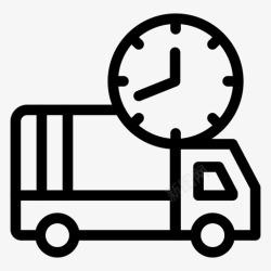 物流配送车辆汽车送货卡车图标高清图片