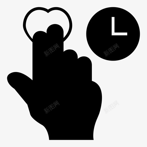 双精度手势指针图标svg_新图网 https://ixintu.com 双精度 手势 手势字形图标 指针 日程表 时间 点击