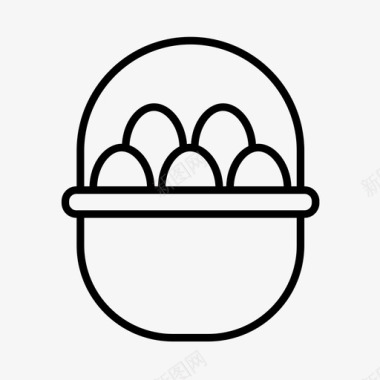 鸡蛋篮子奶制品图标图标