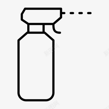 喷雾器瓶子清洁图标图标