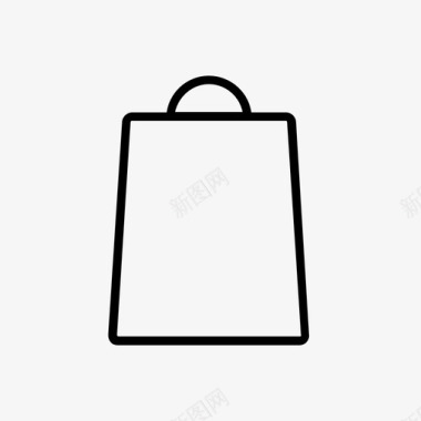 购物袋线路图标图标