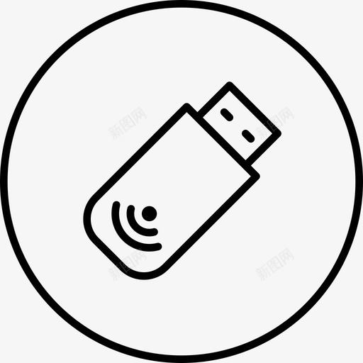 wifiusb数据驱动器图标svg_新图网 https://ixintu.com pendrive wifiusb 在线商店环线 存储 数据 驱动器