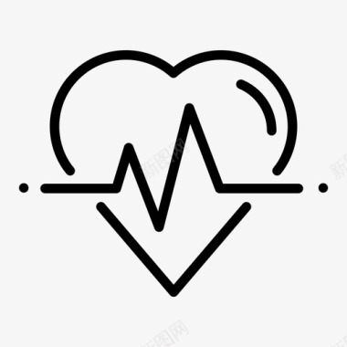 心率有氧运动医疗保健图标图标