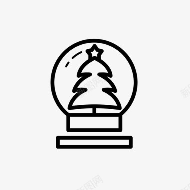 雪球圣诞树星星图标图标
