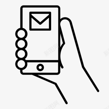 智能手机邮件电子邮件邮件信封图标图标