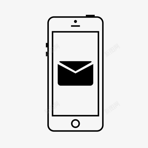 电话信息收件箱邮件图标svg_新图网 https://ixintu.com 推送通知 收件箱 电话信息 短信 邮件 随机