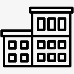 公寓建筑物样式办公室公寓建筑物图标高清图片