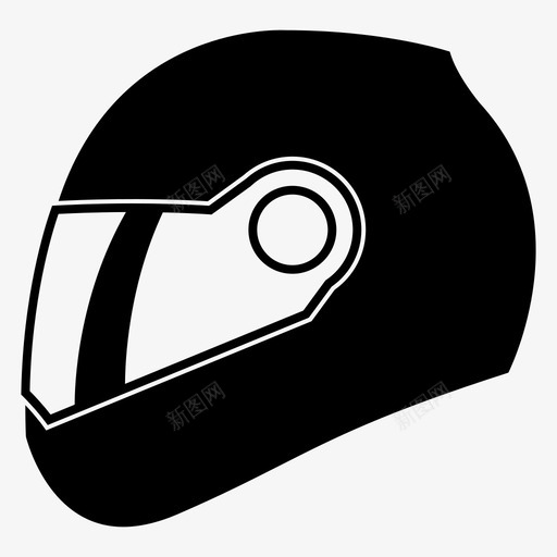 头盔头摩托车图标svg_新图网 https://ixintu.com 保护 头 头盔 摩托车