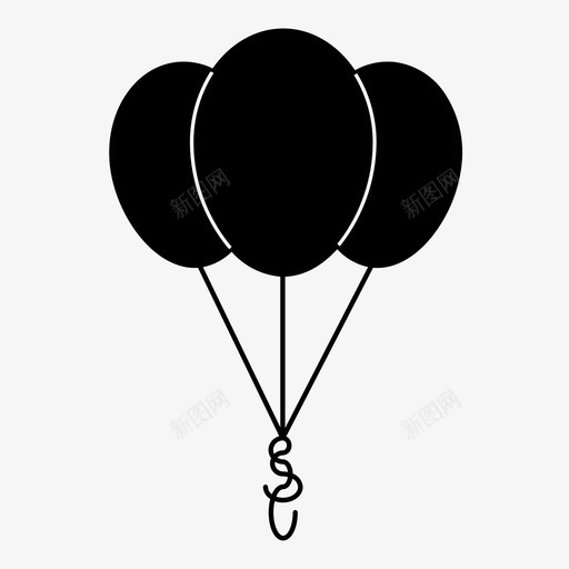 实心气球庆祝节日图标svg_新图网 https://ixintu.com 图案气球 娱乐 实心气球 庆祝 游戏 聚会 节日