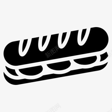三明治法式面包食物图标图标