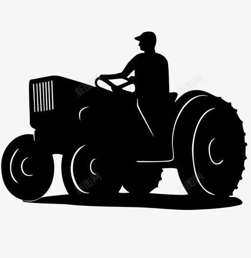 拖拉机农业古典图标svg_新图网 https://ixintu.com 乡村 农业 古典 拖拉机