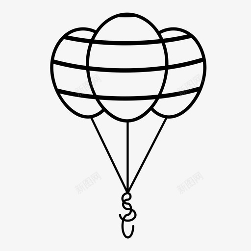 条纹气球庆祝节日图标svg_新图网 https://ixintu.com 乐趣 图案气球 庆祝 条纹气球 游戏 聚会 节日