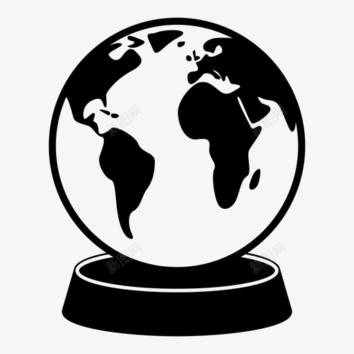 地球水晶球气候变化预见图标svg_新图网 https://ixintu.com 地球收藏 地球水晶球 气候变化 预见