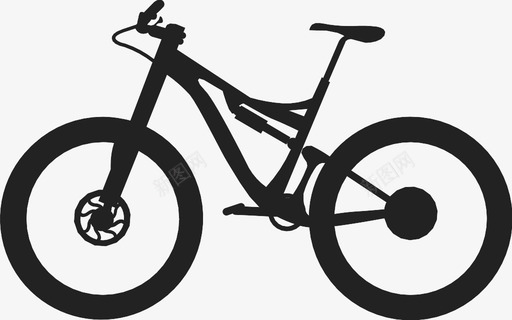 山地自行车自行车悬挂图标图标