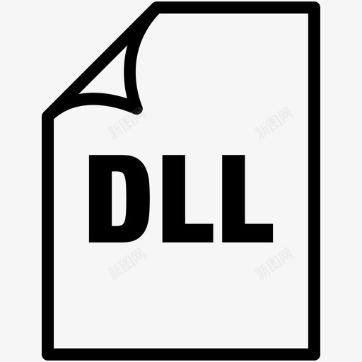 dll扩展名文件图标svg_新图网 https://ixintu.com dll 扩展名 文件 格式 格式化文件 类型