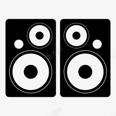 扬声器音频舞蹈图标图标
