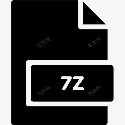 7z文件扩展名格式图标svg_新图网 https://ixintu.com 7z文件 扩展名 文件格式标志符号 格式 类型