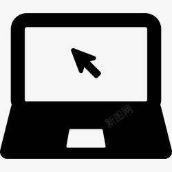 技术学笔记本电脑屏幕上的光标技术学校设置图标高清图片