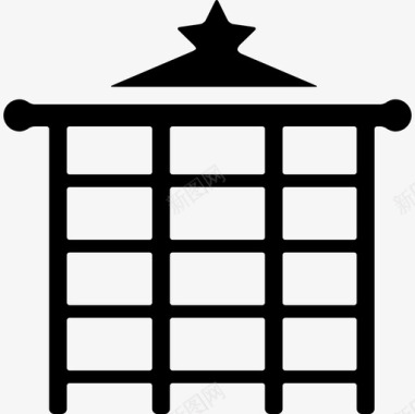 日本门日本文化图标图标