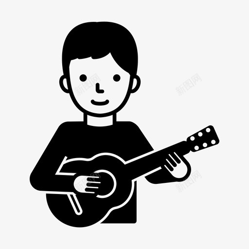吉他手音乐家职业图标svg_新图网 https://ixintu.com 吉他手 职业 音乐家
