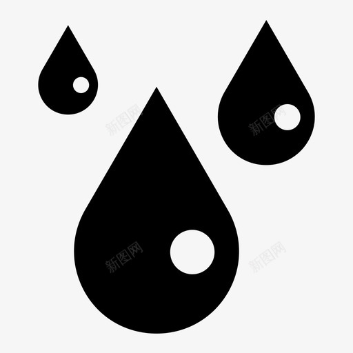 雨滴湿图标svg_新图网 https://ixintu.com 水 水滴 湿 滴 雨