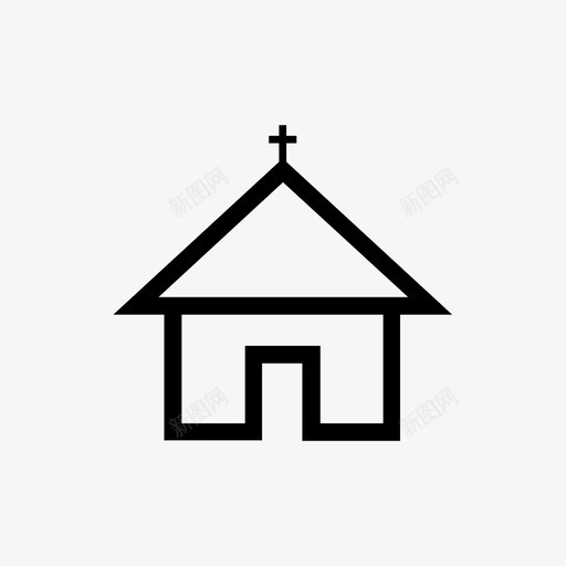 家建筑物教堂图标svg_新图网 https://ixintu.com 家 建筑物 房子 教堂